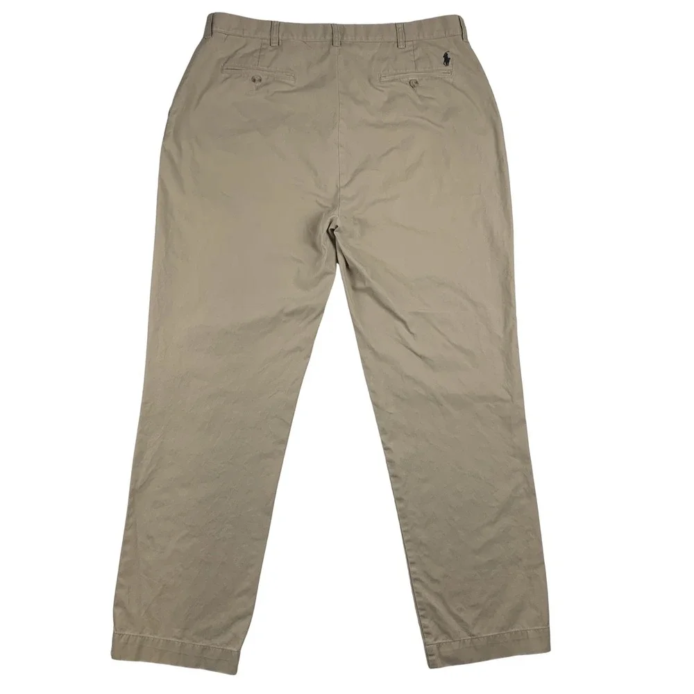 Polo Ralph Lauren Mens Prospect Pant Chinos 40/32 (39x31) Flat Front Classic Tan